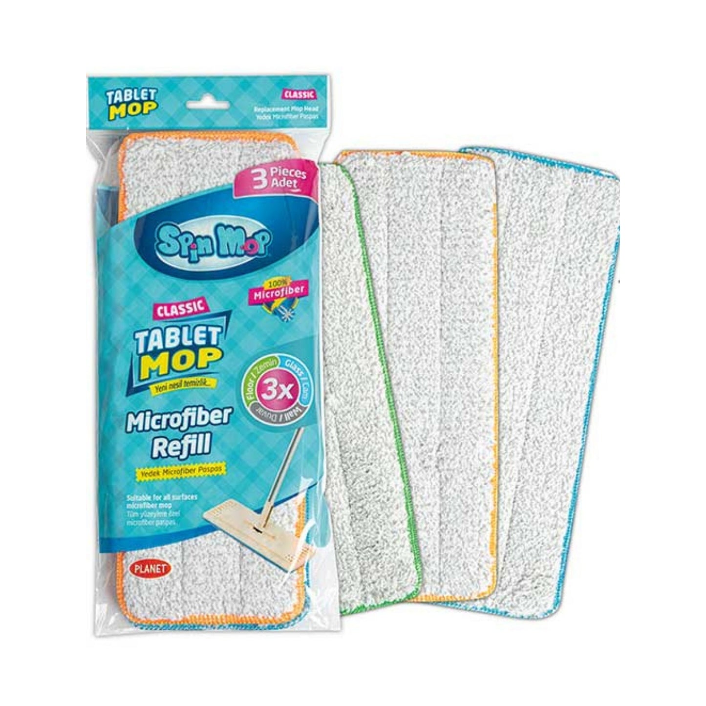 Planet Tablet Mop Püskül Üçlü Yedek
